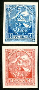 Latvia Stamps # 70a-71a MNH XF Imperforate