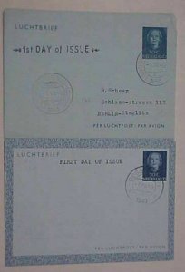 NETHERLANDS  AIR LETTER  FD 1949,1953