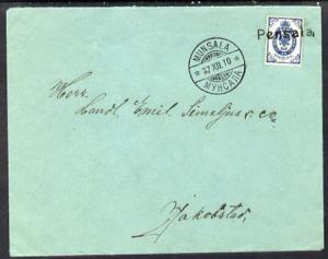 Finland 1910 cover cancelled PENSALA, most attractive