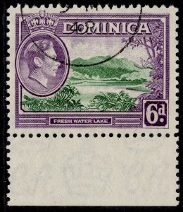 DOMINICA GVI SG105, 6d emerald green & violet, FINE USED.