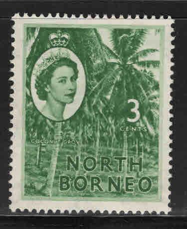 North Borneo Scott 263 MH* QE2 MH*  stamp expect similar centering