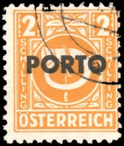 Austria J202 - Used - 2s Post Horn (1946) (cv $0.80)