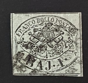 Italian States - Roman States, Sc.#2, used