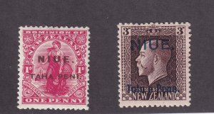 Niue Scott # 19 - 20 VF mint lightly hinged nice colors scv $ 74 ! see pic !