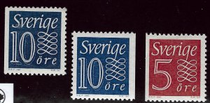 Sweden SC#513b-514, 514a Mint VF.SCV$25.00..Grab a Bargain!