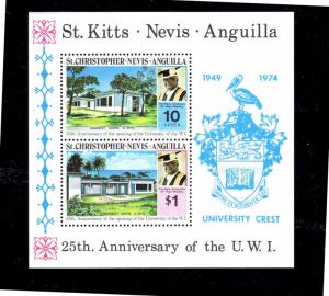 ST. KITTS- NEVIS #285a  UNIVERSITY OF WEST INDIES  MINT  VF NH  O.G S/S  b