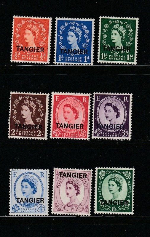 Great Britain Offices In Morocco 583-591 Set MH Tangier Overprint