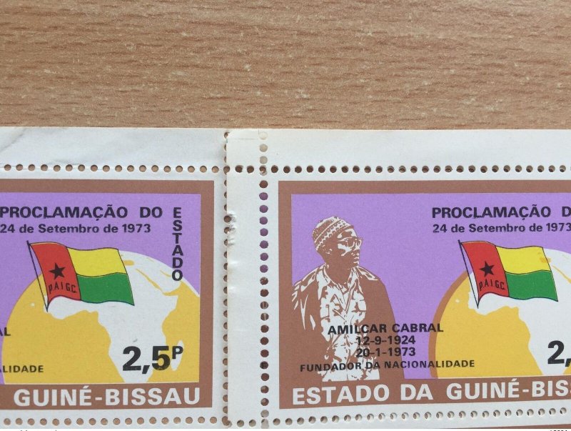 1973 Guinea-Bissau 1974 ERROR VARIETY Moved Flag Mi. 346 Republic History SHEET-