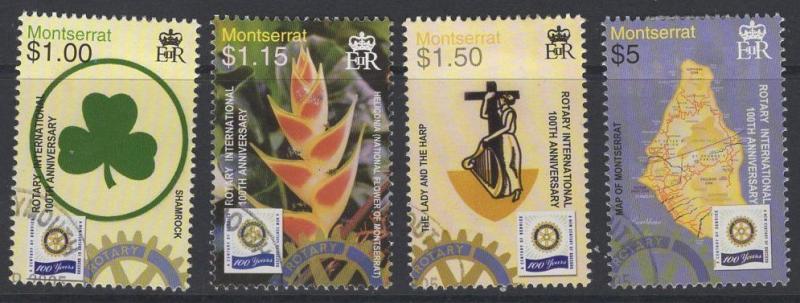 MONTSERRAT SG1285/8 2005 CENTENARY OF ROTARY INTERNATIONAL FINE USED 