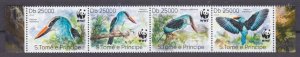 2014 Sao Tome and Principe 5659-5662 strip WWF / Birds 10,00 €