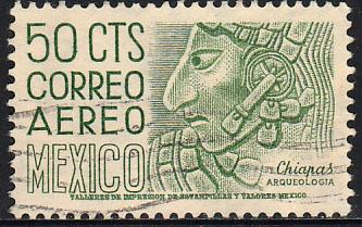 MEXICO C220E, 50cts 1950 Definitive 2nd Ptg wmk 300 PERF 11 1/2X11 USED. (1198)