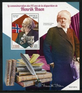 NIGER 2021 115th MEMORIAL OF HENRIK IBSEN SOUVENIR SHEET MINT NEVER HINGED