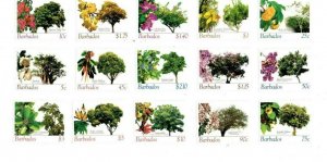 Barbados - 2017 - Flowering Trees - Set of Fifteen stamps - MNH