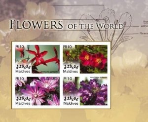 Maldives 2006 - Flowers / Ipomopsis Stamp - Sheet of 4 - MNH