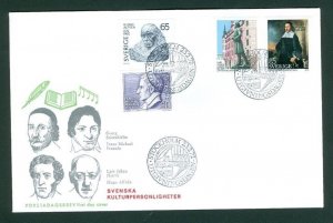 Sweden.  Fdc 1972.Cachet. Cultural Celebrities. Engraver Arne Wallhorn