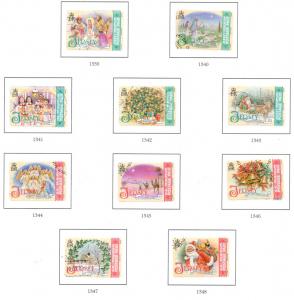 Jersey Sc 1294a-5e 2007 Christmas stamp set used