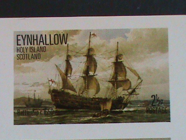 ​EYNHALLOW SCOTLAND STAMP:BATTLE SHIPS- MNH - MINI SHEET NO GUM AS ISSUED