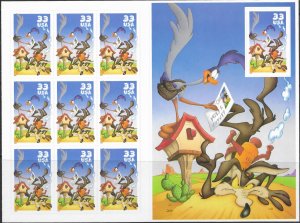 US #3391 MNH Complete pane of 10.  Roadrunner - Beep, Beep..  Nice.