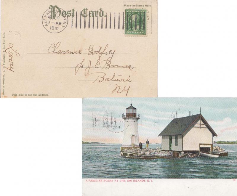 United States New York Alexandria Bay, N.Y. 1910 Doremus Machine Type E  PPC ...