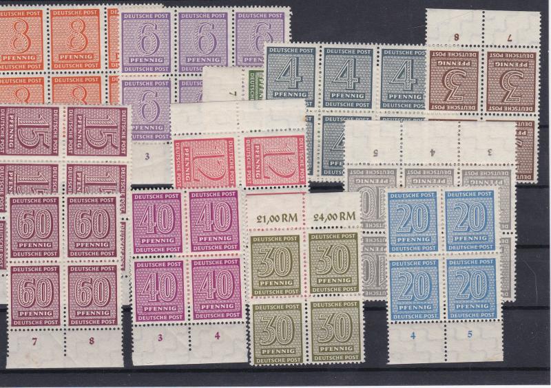 West Saxony 1945 MNH Stamps Blocks CAT£40+ Ref: R4525