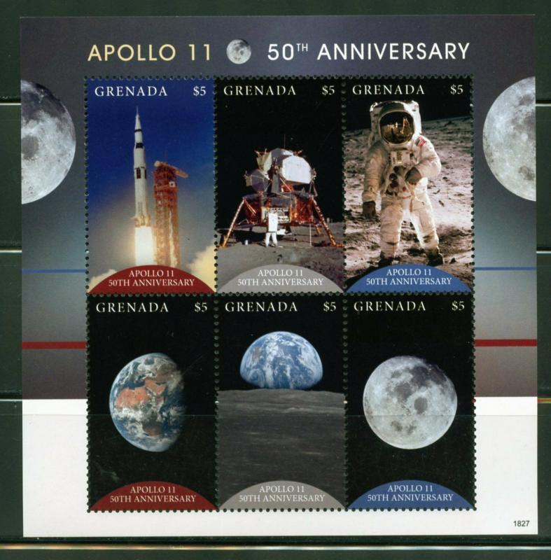 GRENADA 2019 APOLLO 11  50th ANNIVERSARY  SHEET  MINT NH