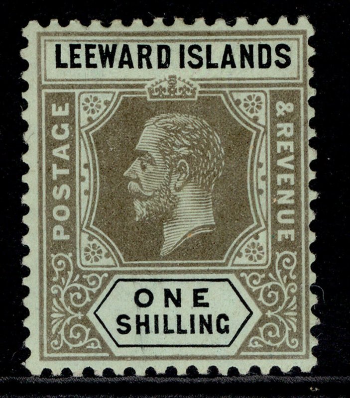 LEEWARD ISLANDS GV SG54b, 1s black/ blue-green, M MINT. Cat £18. 