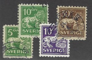 Sweden SC#126-129 Used F-VF...Grab a Bargain!