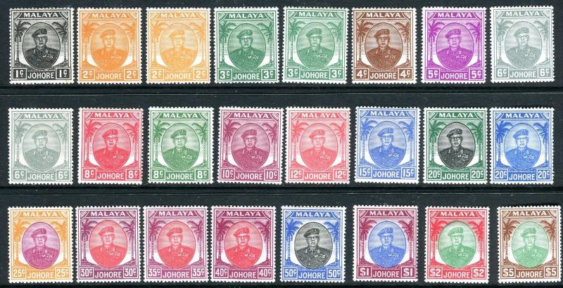 JOHORE-1949-55   mounted mint set to $5 with additional listed shades Sg 133-147