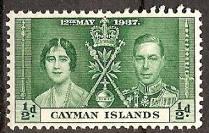 CAYMAN ISLS.   97 MINT OG 1937 CORONATION ISSUE