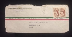 C) 1946. MEXICO. AIRMAIL ENVELOPE SENT TO USA. DOUBLE STAMP. 2ND CHOICE
