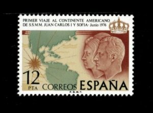 Spain 1976 - King & Queen Visit the Americas - Individual - Scott 1958 - MNH