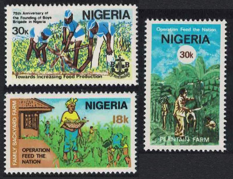 Nigeria 'Operation Feed the Nation' Campaign 3v SG#381-383