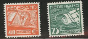 Netherlands Scott C4-5 1928 MH* Airmail set