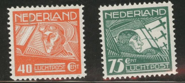 Netherlands Scott C4-5 1928 MH* Airmail set