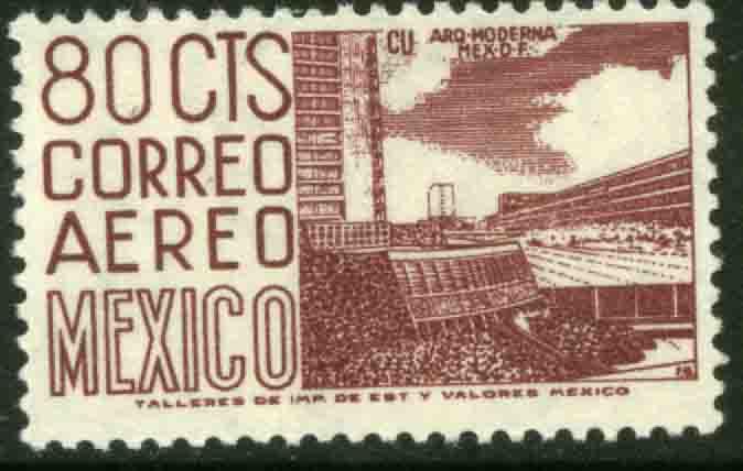 MEXICO C265b, 80cents 1950 Definitive 2nd Printing wmk 300. MINT, NH. F-VF.