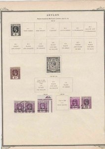 ceylon 1918 war stamps and surcharged stamps ref r 9178