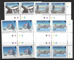 S.GEORGIA&S.SANDWICH SG191/4 1989 COMBINED SERVICES EXPEDITIONG G/P BLOCK 4 MNH