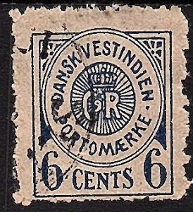 DANISH WEST INDIES 1902 Scott J3 used