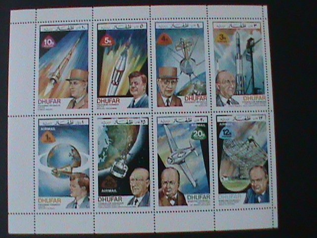 ​DHUFAR- FAMOUS PERSONS & SPACE PROGRAMS- MNH-SHEET VF-EST-$12-PROMOTE-50% OFF