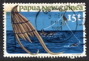 STAMP STATION PERTH Papua New Guinea #546 Fishing Used