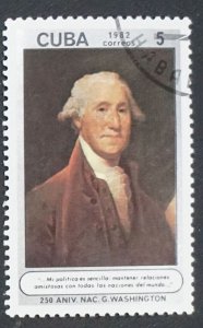 CUBA Sc# 2556  GEORGE WASHINGTON President USA 5c 1982  used cto