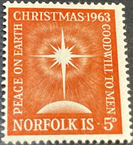 NORFOLK ISLAND # 65-MINT NEVER/HINGED--SINGLE--1963