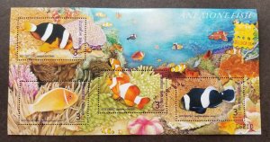 Thailand Clownfish 2006 Fish Marine Coral ms MNH *BELGICA O/P *hologram *unusual