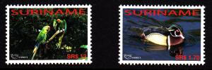 Surinam MNH Scott #1316-#1317 Set of 2 America Issue: Duck, Parrots