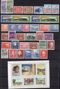 Sweden 1950's-70's Stamps, Mini-Sheets Including Many Booklet Stamps All MNH