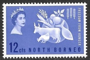 North Borneo 1963 Sc#296 FAO FREEDOM FROM HUNGER-FAUNA-FOOD Single MNH