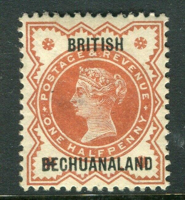 BECHUANALAND; 1897 early QV Optd. issue Mint hinged Shade of 1/2d. value