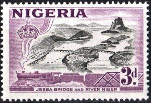 Nigeria SC#84 3d Jebba Bridge and River Niger (1953) MNH