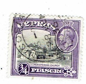 CYPRUS SCOTT#127 1934 CHURCH OF St. BARNABAS & St. HILARION,PERISTERONA - USED