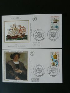 explorer Christopher Columbus Europa Cept 1992 x2 FDC 97461